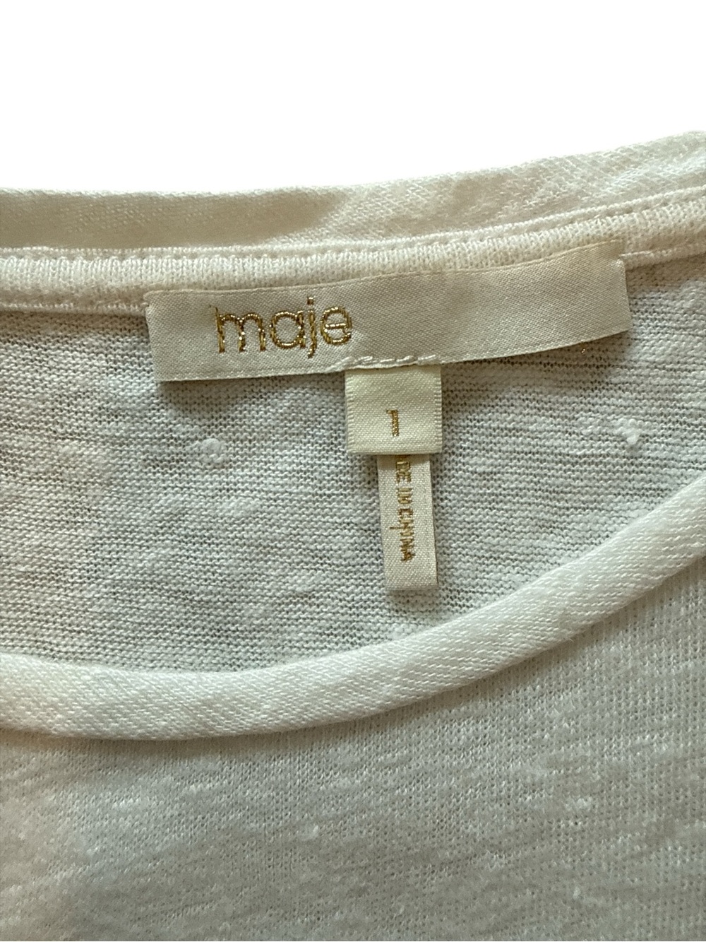 Maje Taxe Studded White Tank Top S (1) - Picture 4 of 6